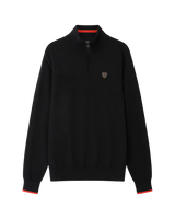 SUDU 1/4 Zip 1876 Knitted 1/4 Zip - Black