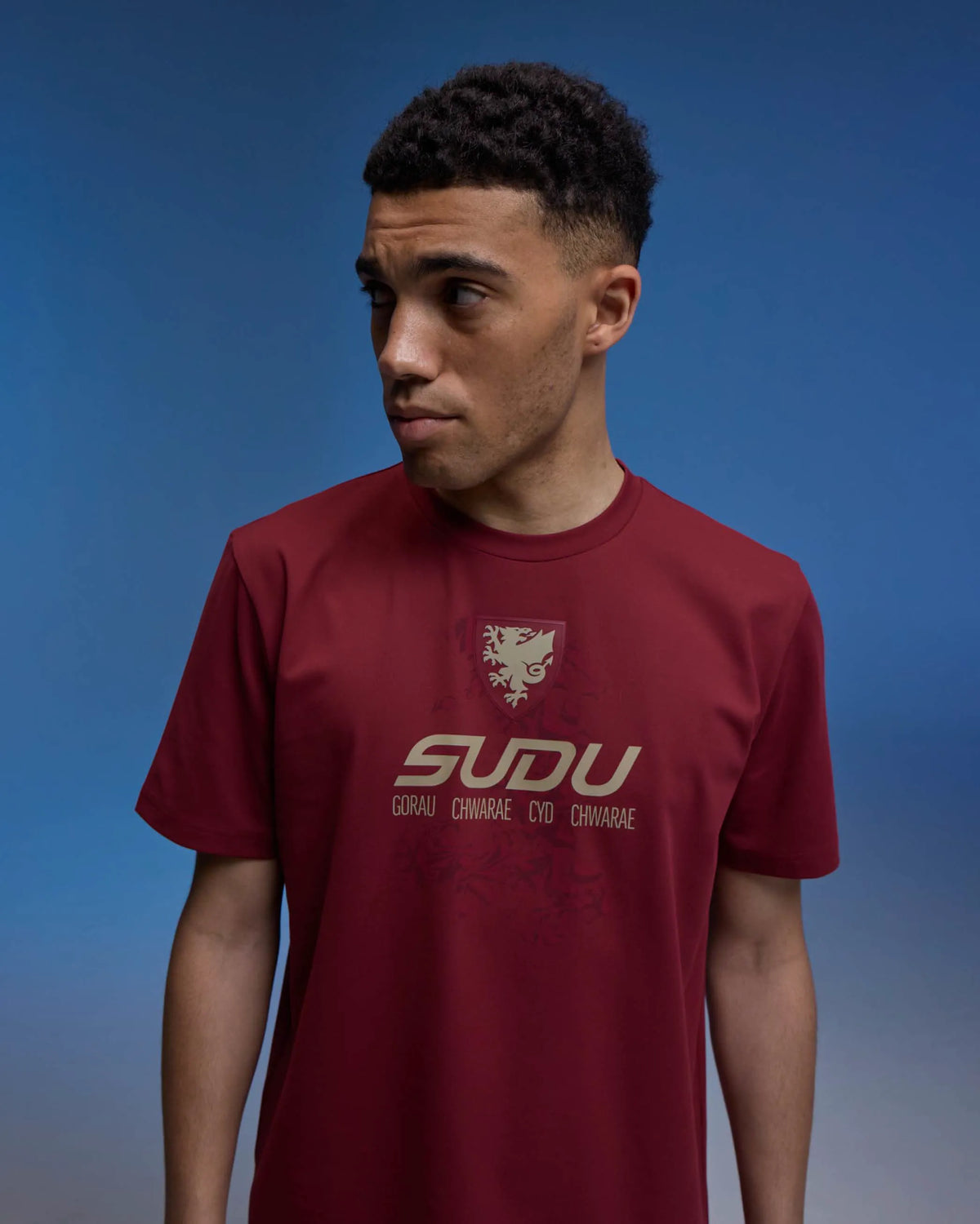 SUDU T-Shirt Wales SUDU 2026-28 Players Home Travel Logo T-Shirt