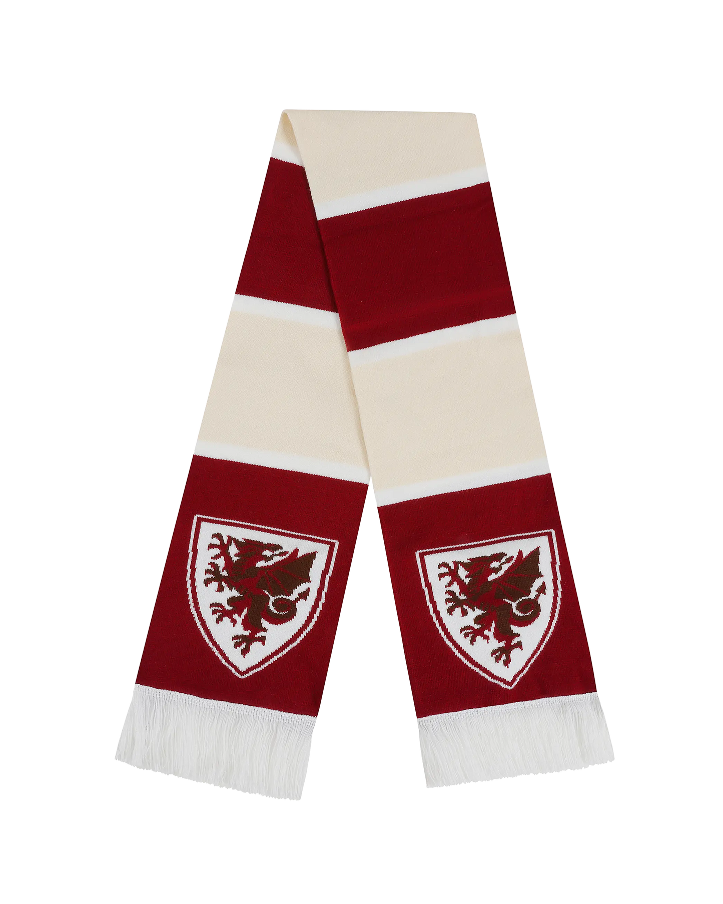 The Official Wales Football Store Scarf Bar Scarf - Burgundy & Cream