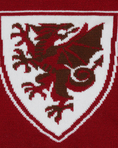 The Official Wales Football Store Scarf Bar Scarf - Burgundy & Cream