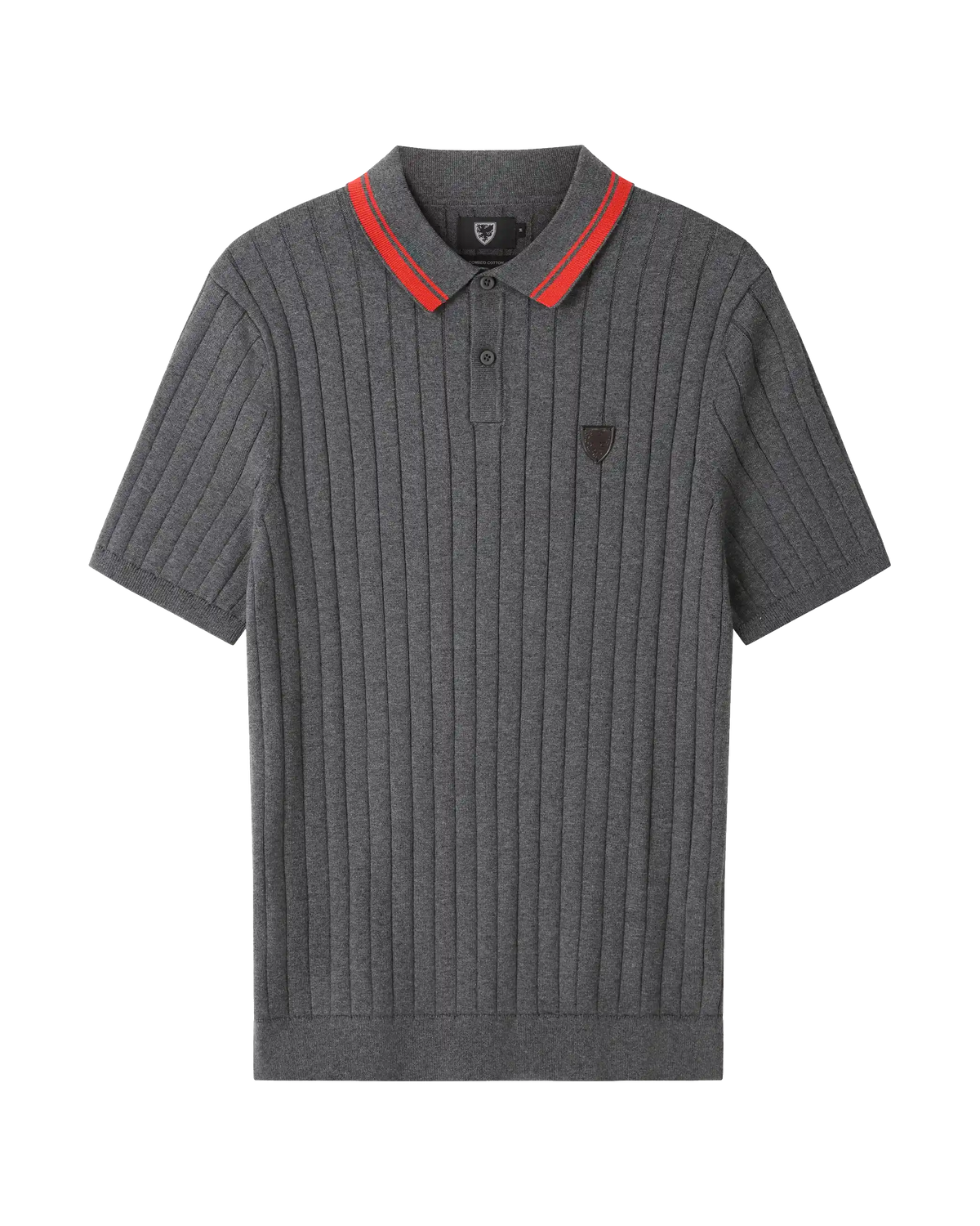 SUDU Polo 1876 Knitted Polo - Charcoal