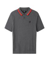 SUDU Polo 1876 Knitted Polo - Charcoal
