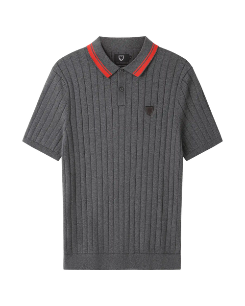 SUDU Polo 1876 Knitted Polo - Charcoal