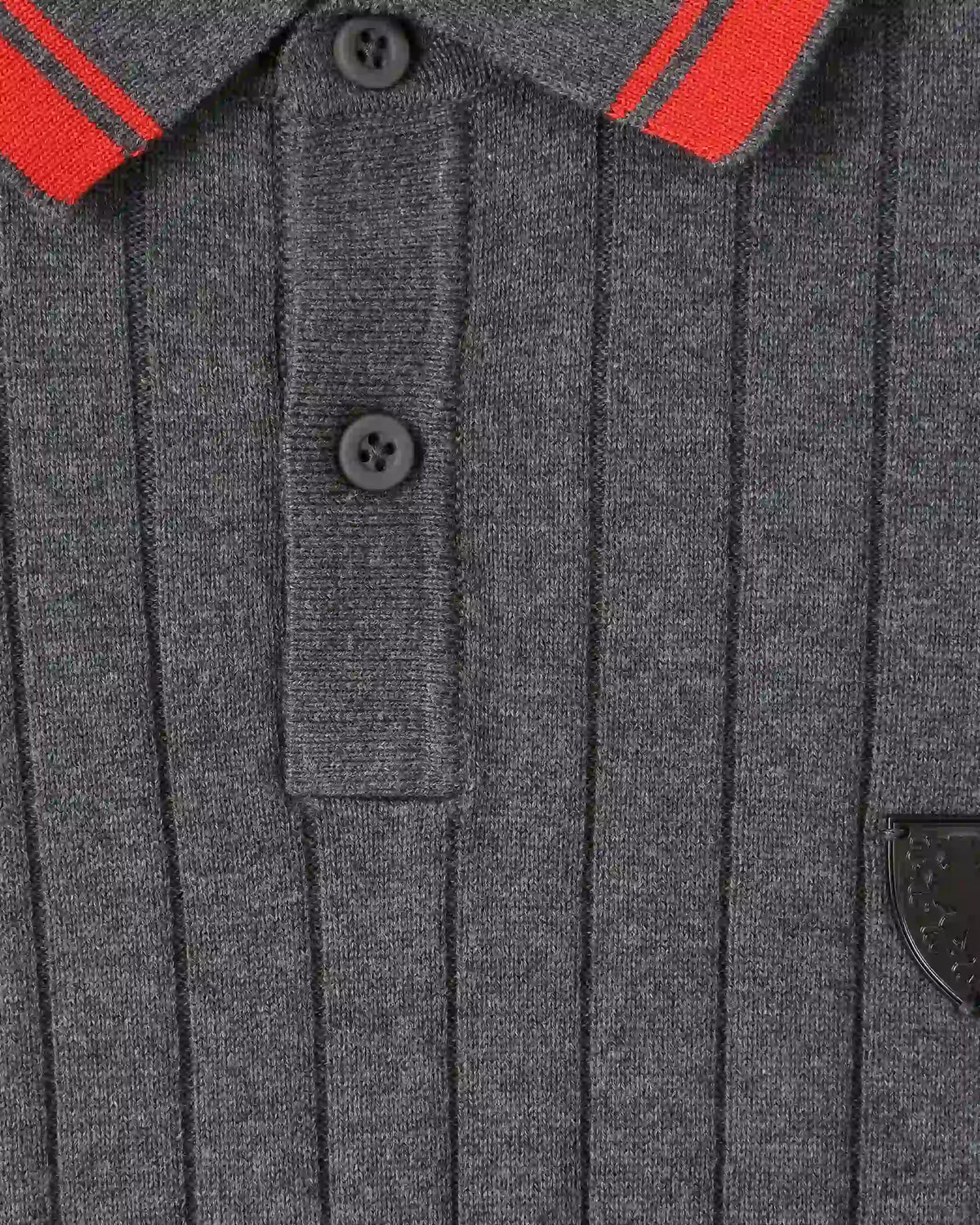 SUDU Polo 1876 Knitted Polo - Charcoal
