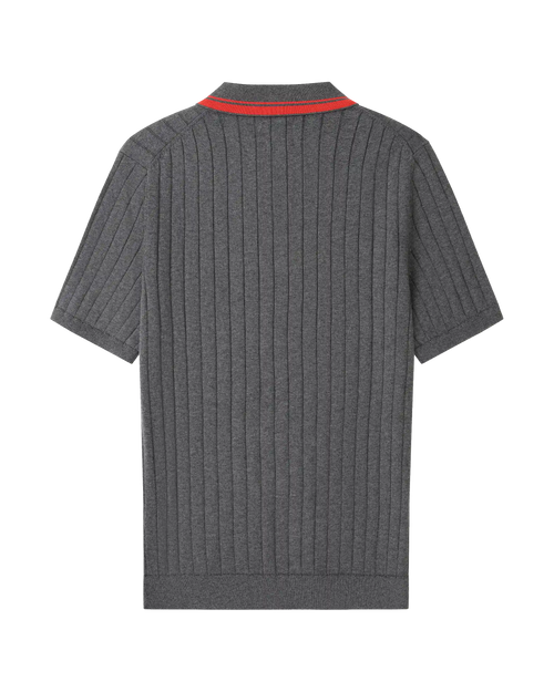 SUDU Polo 1876 Knitted Polo - Charcoal