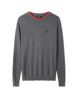 SUDU Sweatshirt 1876 Knitted Crew Neck Sweat - Charcoal