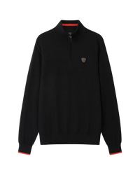 SUDU 1/4 Zip 1876 Knitted 1/4 Zip - Black