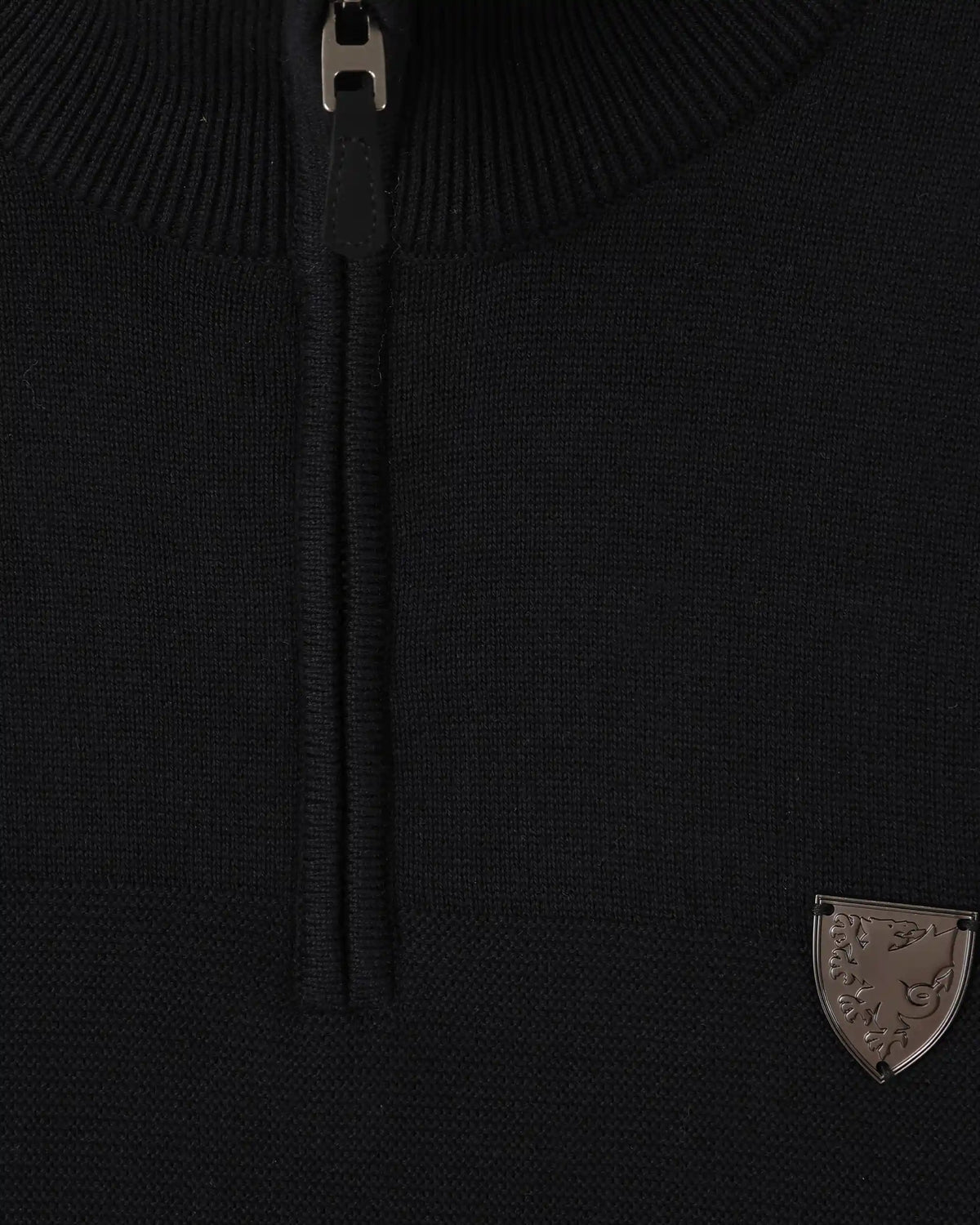 SUDU 1/4 Zip 1876 Knitted 1/4 Zip - Black