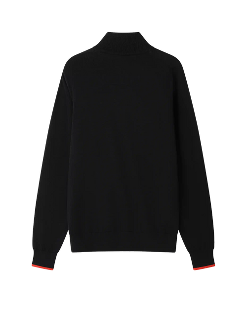 SUDU 1/4 Zip 1876 Knitted 1/4 Zip - Black