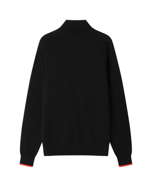 SUDU 1/4 Zip 1876 Knitted 1/4 Zip - Black