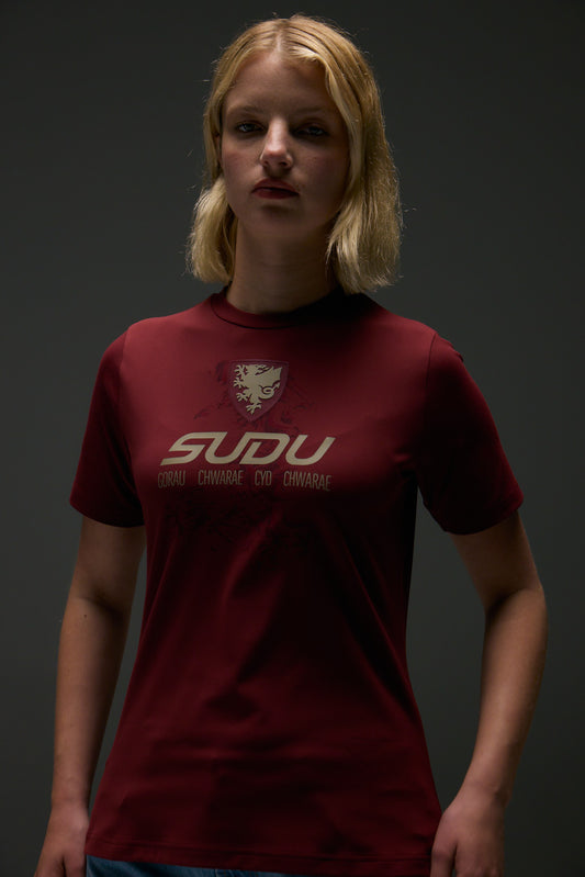 SUDU T-Shirt Wales SUDU 2026-28 Players Home Travel Logo T-Shirt - Womens