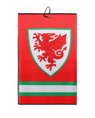 The Official Wales Football Store Golf Towel LUMI Players Towel with Magnetic Hook