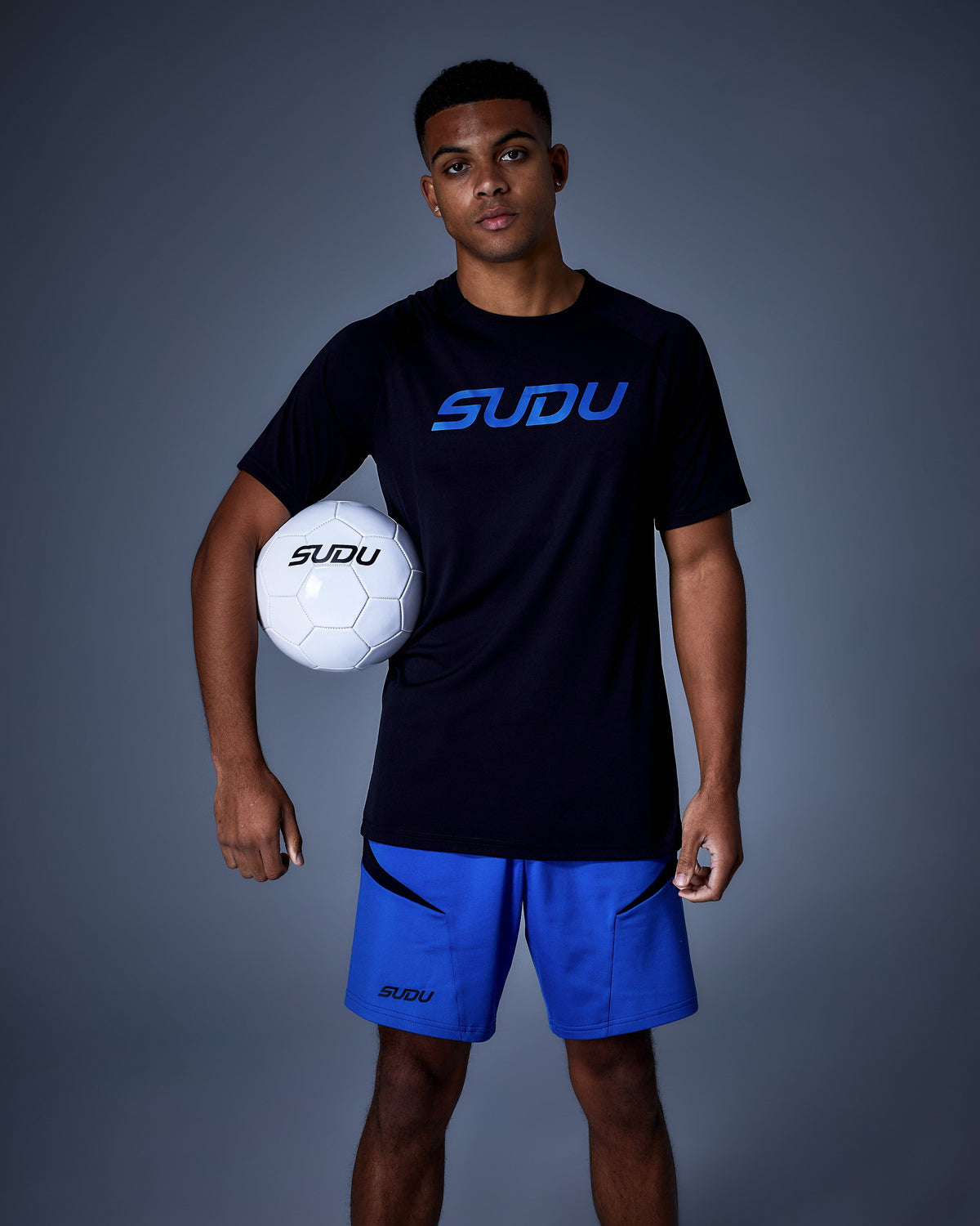 SUDU Short Sleeve T-Shirt SPT 01 Play Logo T-Shirt - Black