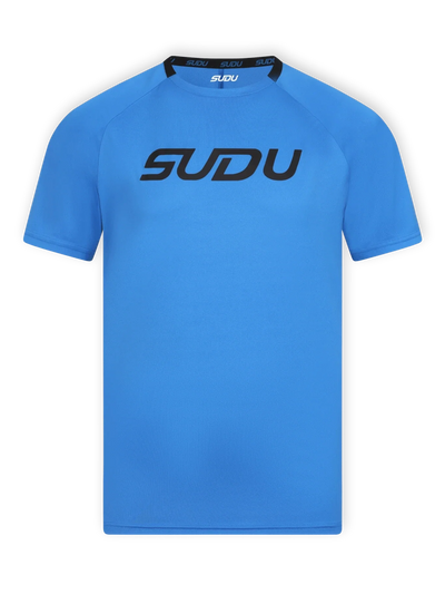 SUDU Short Sleeve T-Shirt SPT 01 Play Logo T-Shirt - Blue