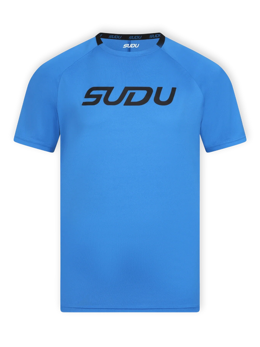 SUDU Short Sleeve T-Shirt SPT 01 Play Logo T-Shirt - Blue