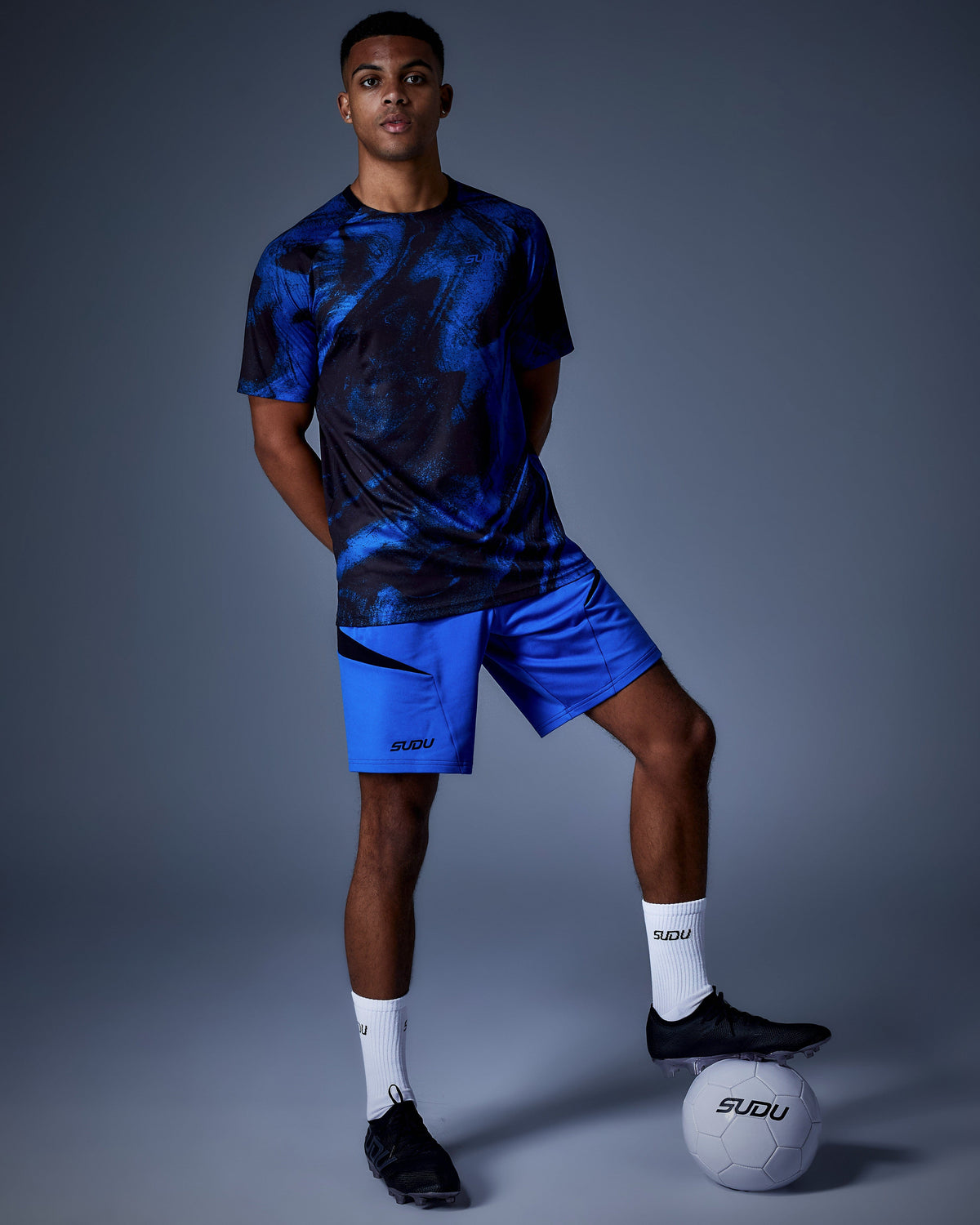 SUDU Short Sleeve T-Shirt SPT 01 Play T-Shirt - Black/Blue