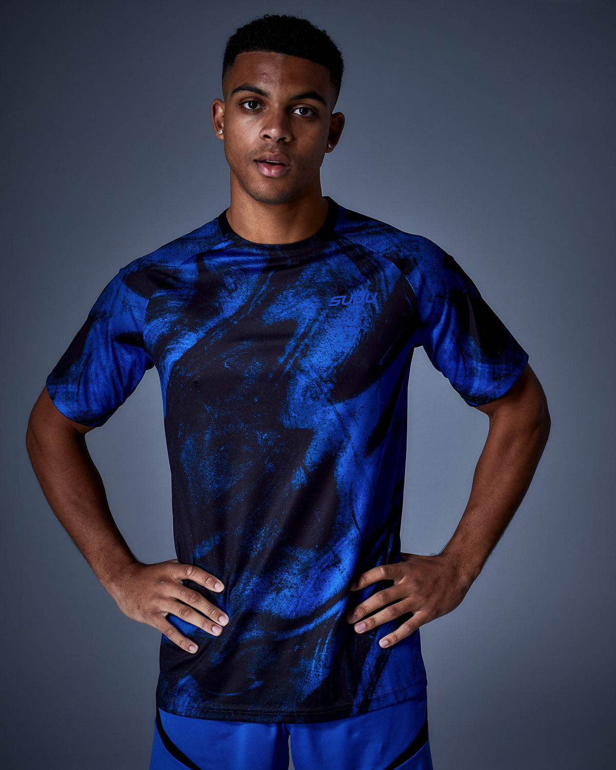 SUDU Short Sleeve T-Shirt SPT 01 Play T-Shirt - Black/Blue