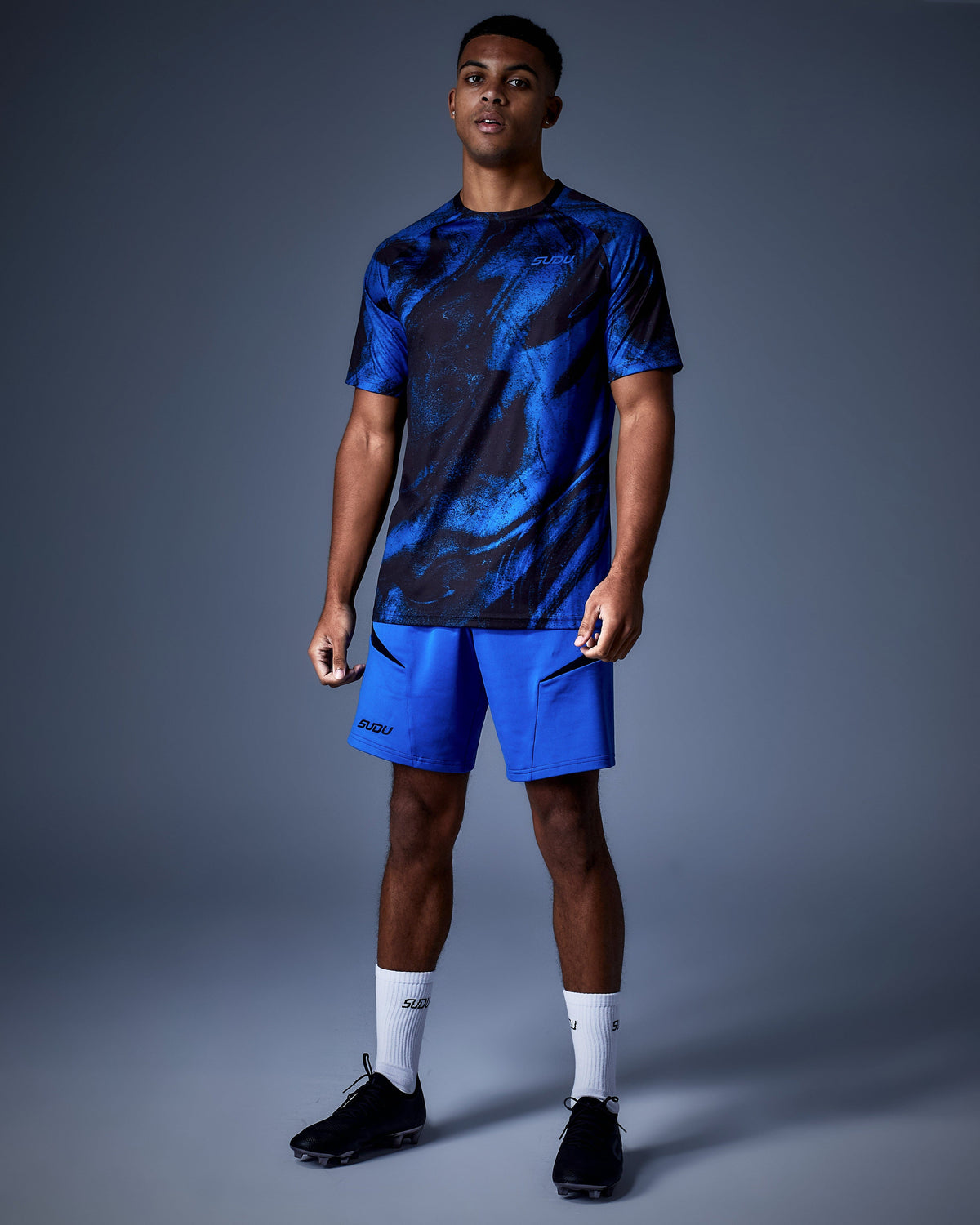 SUDU Short Sleeve T-Shirt SPT 01 Play T-Shirt - Black/Blue