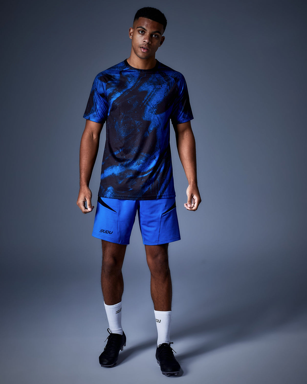 SUDU Short Sleeve T-Shirt SPT 01 Play T-Shirt - Black/Blue
