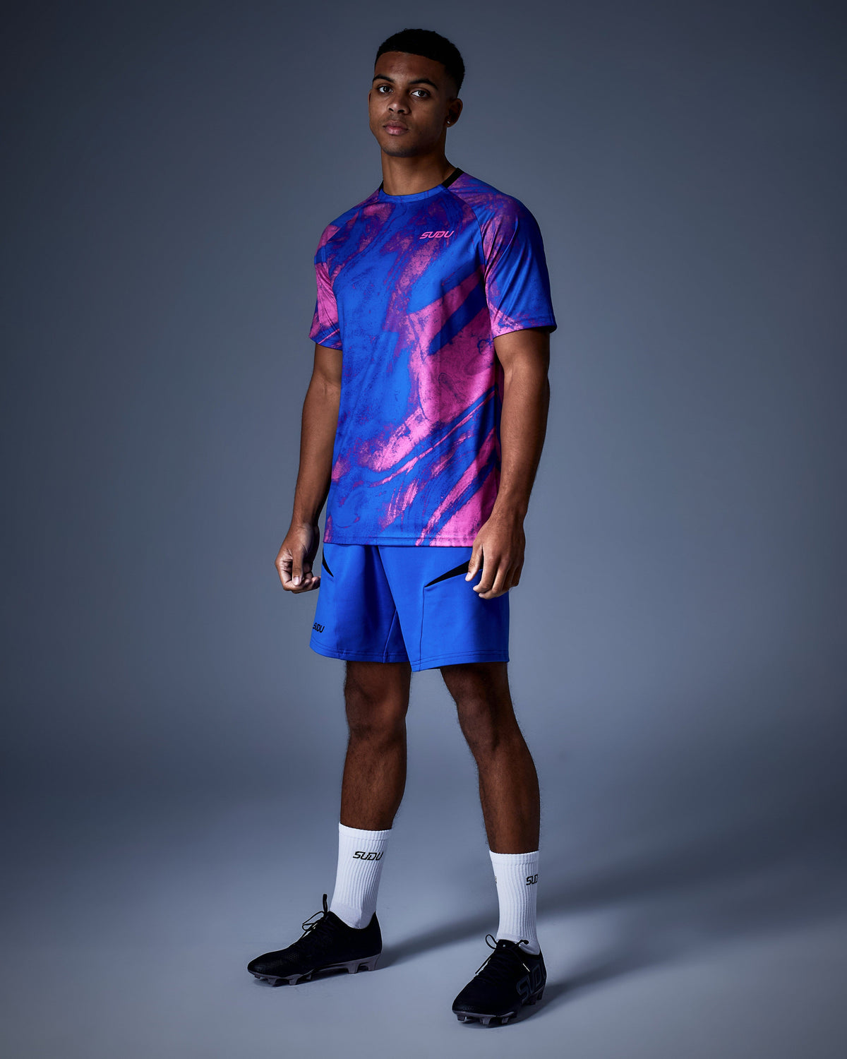 SUDU Short Sleeve T-Shirt SPT 01 Play T-Shirt - Blue/Pink