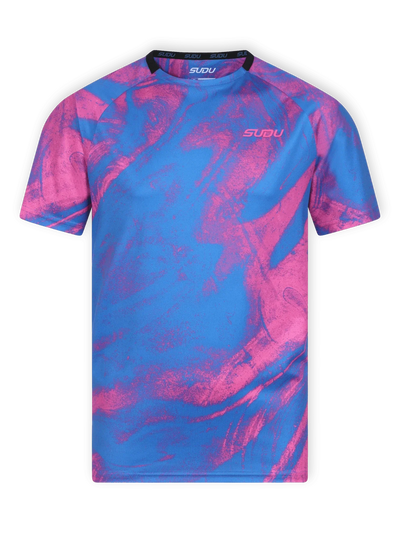 SUDU Short Sleeve T-Shirt SPT 01 Play T-Shirt - Blue/Pink