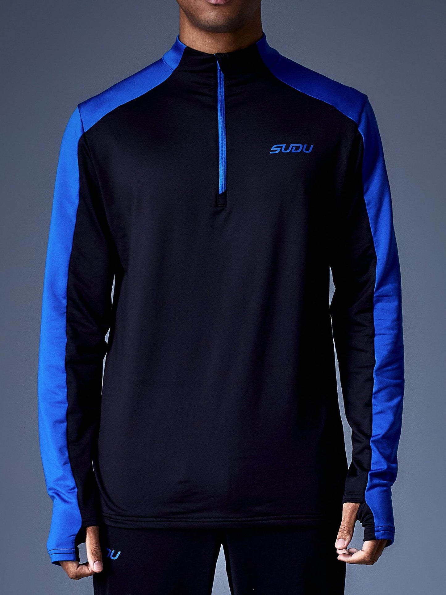 SUDU 1/4 Zip SPZ 01 Play 1/4 Zip - Blue/Black