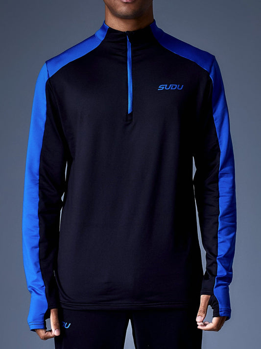 SUDU 1/4 Zip SPZ 01 Play 1/4 Zip - Blue/Black