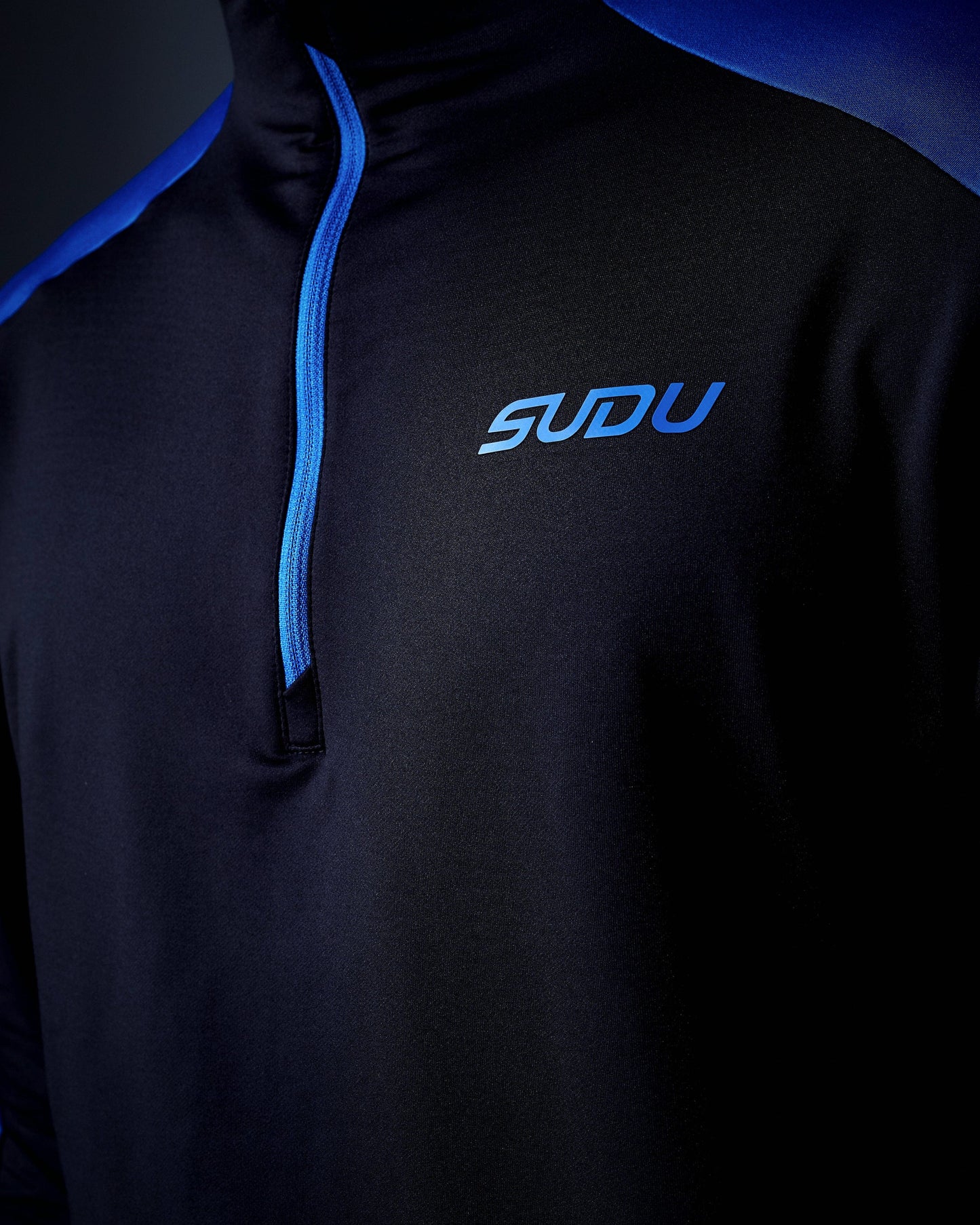 SUDU 1/4 Zip SPZ 01 Play 1/4 Zip - Blue/Black
