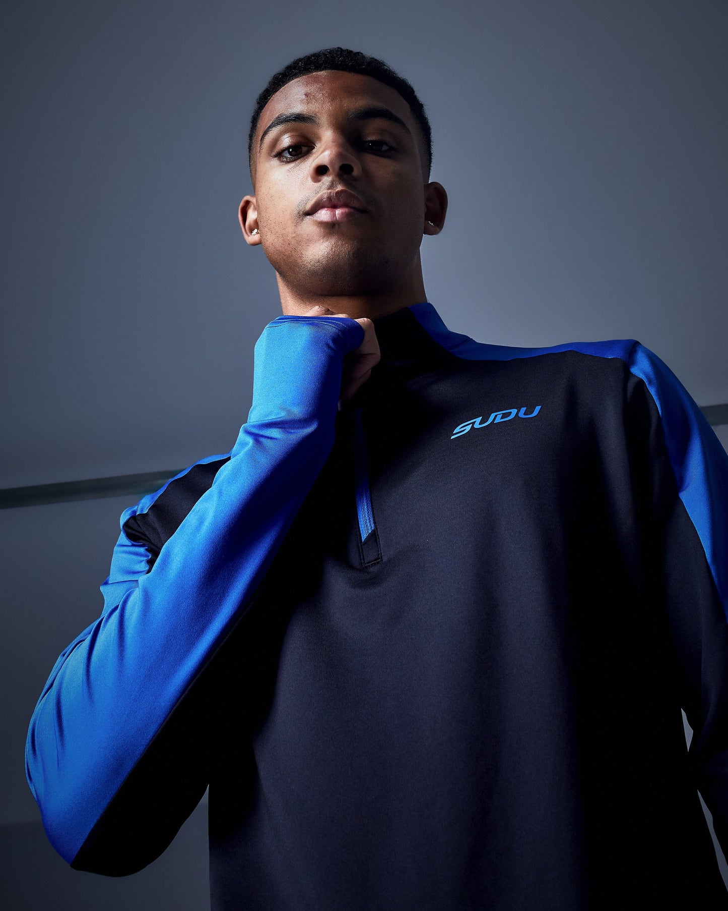 SUDU 1/4 Zip SPZ 01 Play 1/4 Zip - Blue/Black