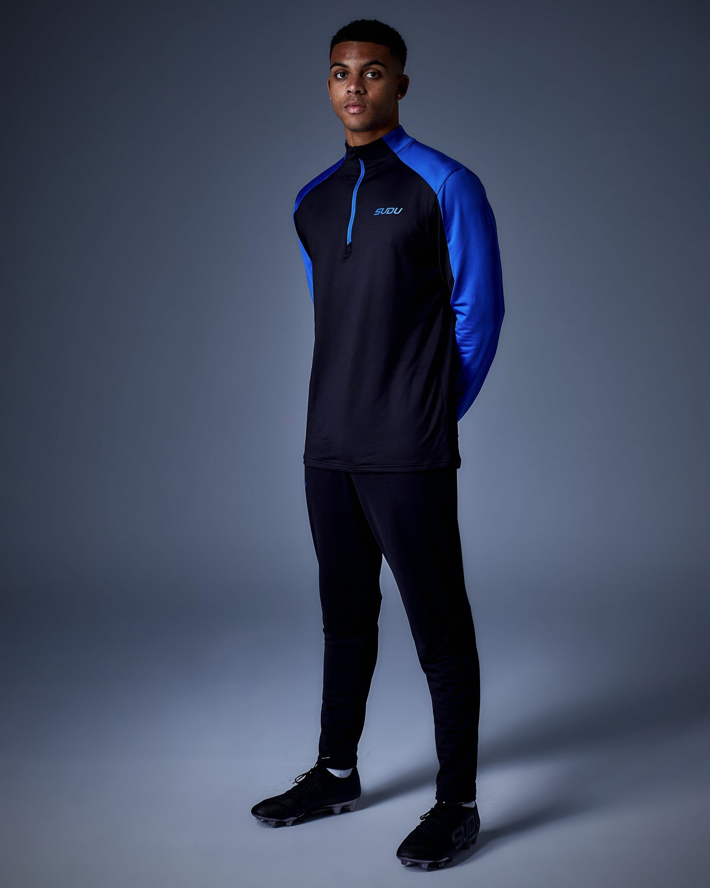 SUDU 1/4 Zip SPZ 01 Play 1/4 Zip - Blue/Black