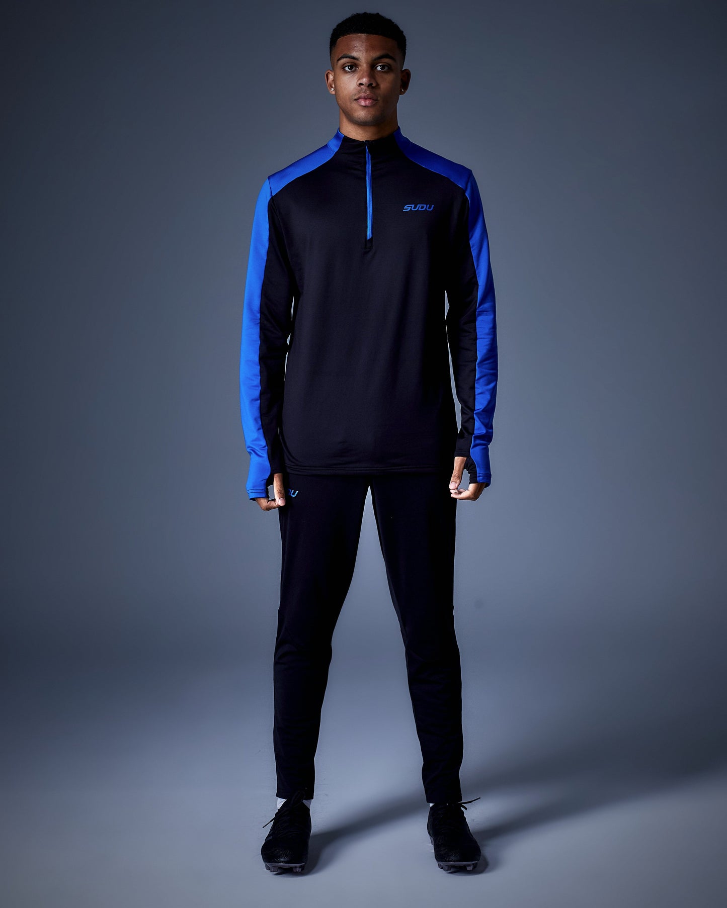 SUDU 1/4 Zip SPZ 01 Play 1/4 Zip - Blue/Black